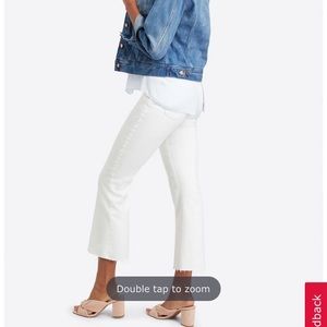 Spanx NWT cropped flare white jeans